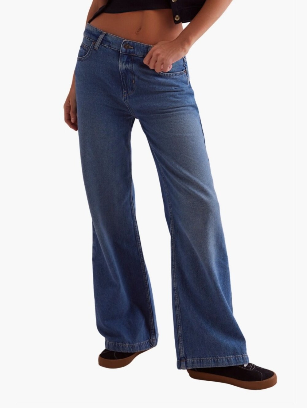 Free People We The Free Stride Wide Leg Jeans Size 30